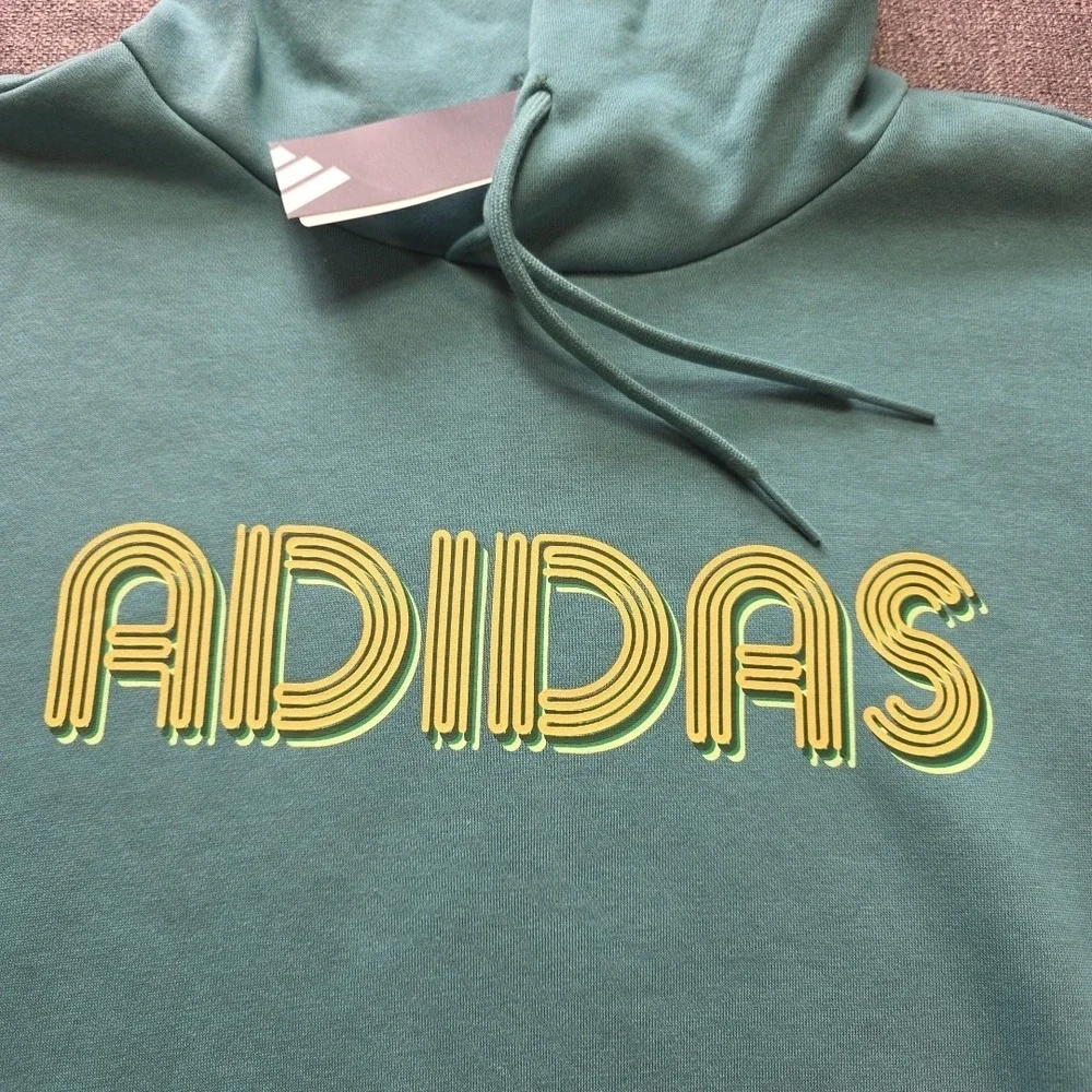 Adidas Hoodie Mens LT Large Tall Powder Blue Retro MSRP $55